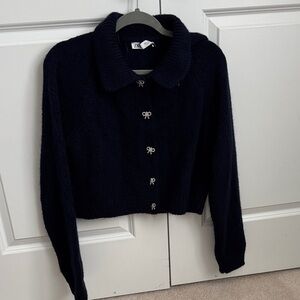Zara Black Cardigan Sweater